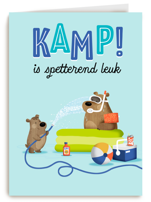 Sporta Op kamp kaart kamp is spetterend leuk