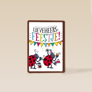 verjaardagskaart lieveheersfeestje