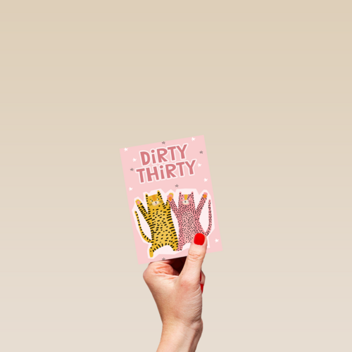 dirty thirty with two cats