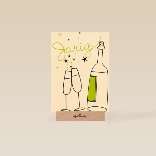 tekening champagne en glazen
