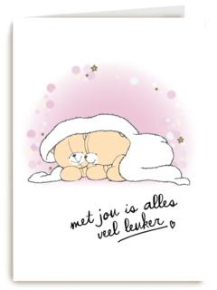 valentijnskaart klassiek met jou is alles beter