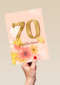 Verjaardagskaart 70 met bloemen