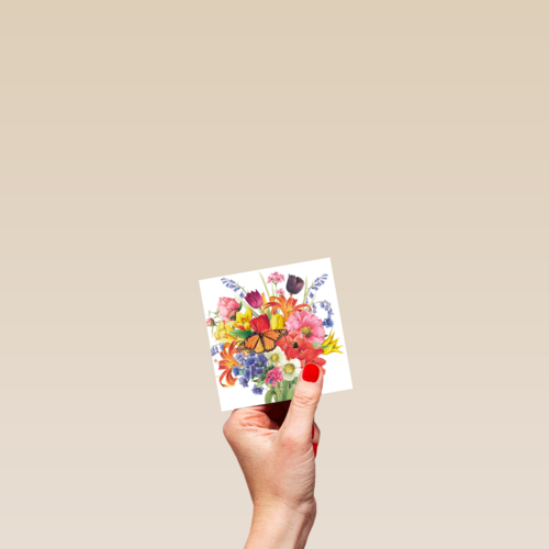 Kaart flowers by Marjolein Bastin Boeket bloemen blanco
