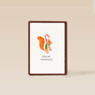 Kinderpostzegels Eekhoorn Vrolijke feestdagen