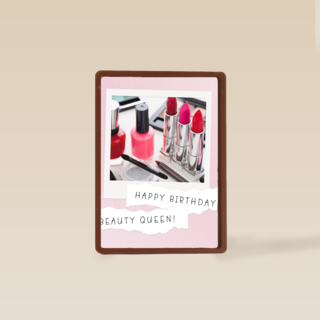 Verjaardagskaart tiener meisje Makeup spullen