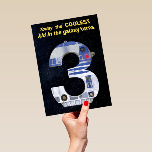 Star Wars verjaardagskaart 3 jaar