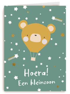 Hoera een kleinzoon beer ballon