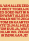 Wat ik eigenlijk wil zeggen Ik denk aan je