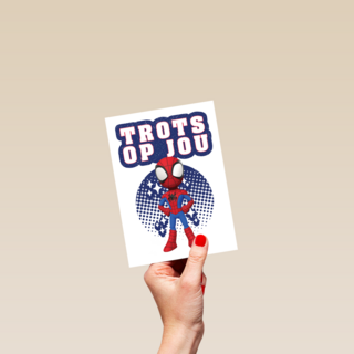 Complimentkaart Spiderman trots op jou