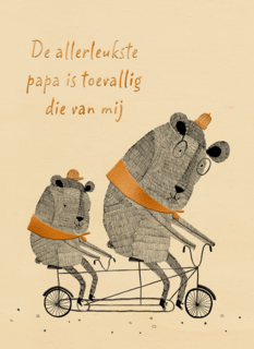 2 Beren op een tandem leukste papa
