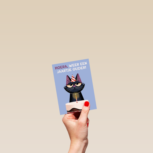 Verjaardagskaart Grumpy Folio weer een jaartje ouder lila