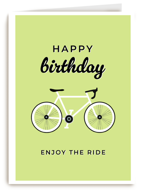 happy birthday enjoy the ride op je fiets