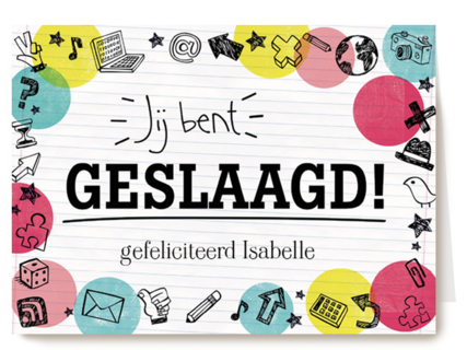 examen jij bent geslaagd gefeliciteerd