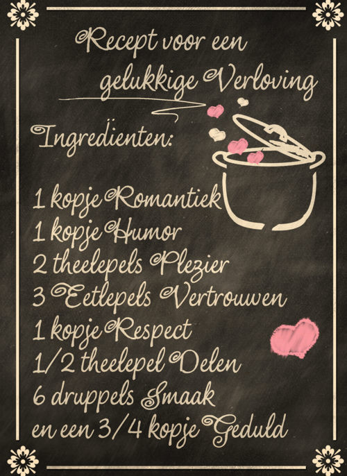 Houten Kaart Verloving | Houten Kaart Hallmark | Verloving | Recept Voor Een Gelukkige Verloving
