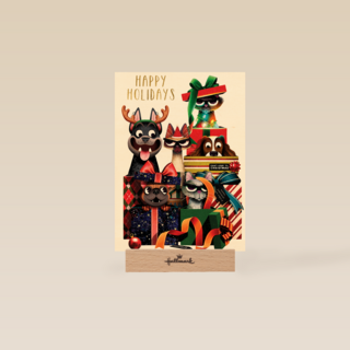 Kerstkaart Folio cats and dogs