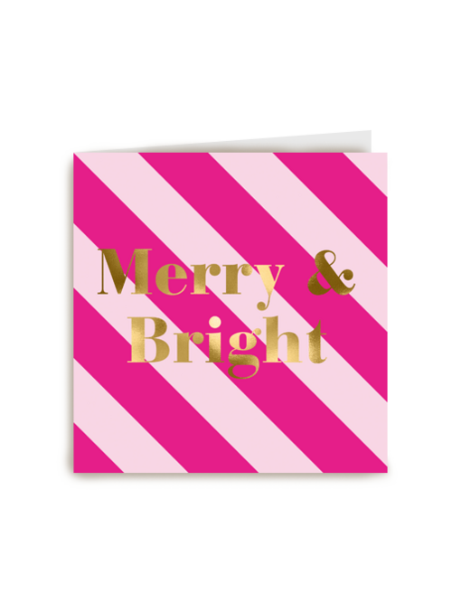 kerstkaart merry and bright