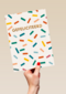 Confetti kaart gefeliciteerd