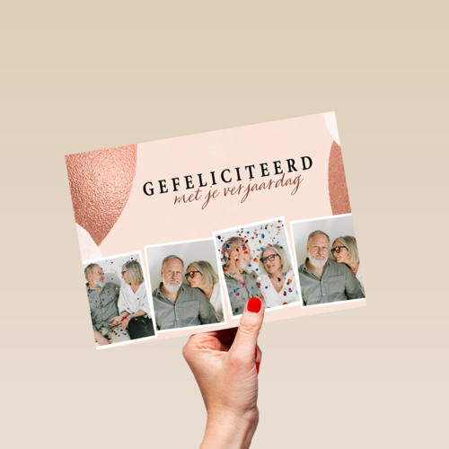 verjaardag kaart foto stijlvol
