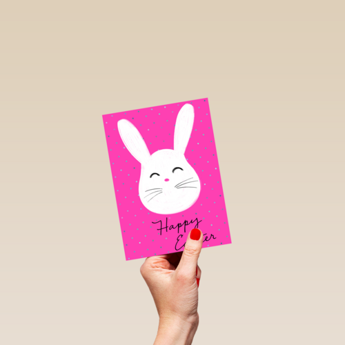 Pasen kaart Paashaas Happy Easter