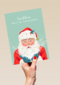 Kerstkaart kerstman kerstkus