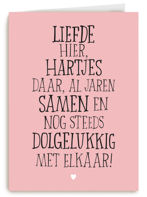 al jaren samen en nogsteeds dolgelukkig kaart