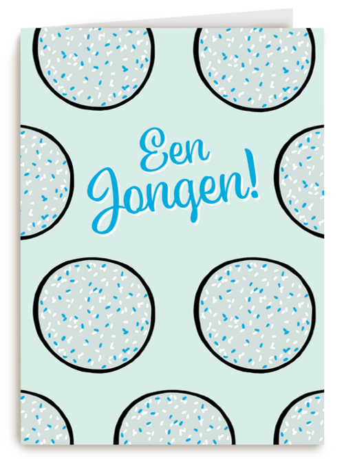 Blauwe beschuit met muisjes een jongen