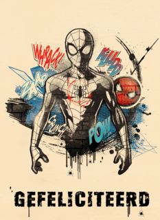 Spiderman felicitatiekaart