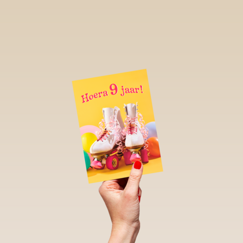 Hoera 9 Jaar rolschaatsen