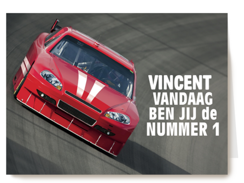 Verjaardagskaart Hallmark | Racen Met Een Rode Auto