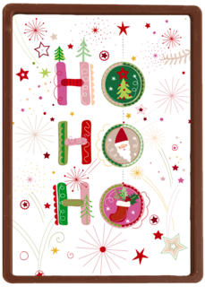 Kerstkaart klassiek ho ho ho Turnowsky