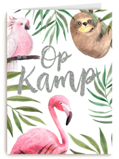 Op kamp kaart jungle dieren