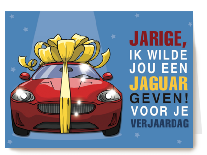 een jaguar voor je verjaardag