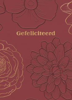 Stijlvolle verjaardagskaart bloemen
