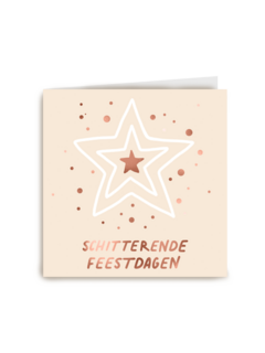 kerstkaart schitterende feestdagen