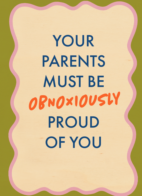 Houten Kaart | Your Parents Must Be So Proud Of You