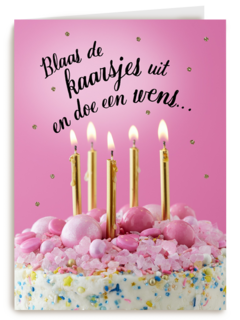 blaas de kaarsjes uit en doe een wens