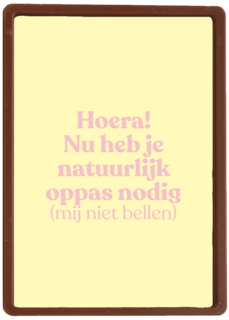 geboorte felicitatie andc nu heb je natuurlijk oppas nodig