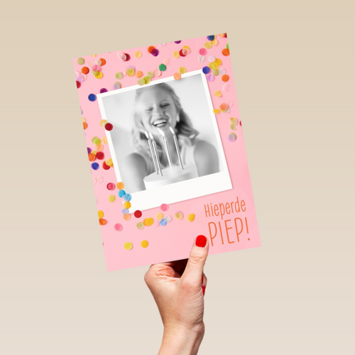 hieperdepiep met confetti
