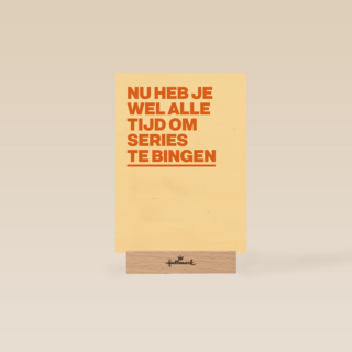 beterschap kaart andc nu heb je wel alle tijd om series te bingen