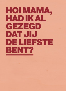 moederdag kaart hip de liefste