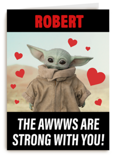 Liefde kaart Grogu the awwws are strong with you
