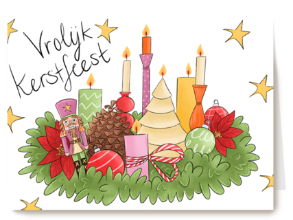 Kerstkaart matia studio vrolijk kerstfeest