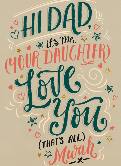 Houten Kaart Vaderdag | Hallmark | Houten Kaart Hallmark | Vaderdag | Vaderdag Kaart Hi Dad Its Me Your Daughter
