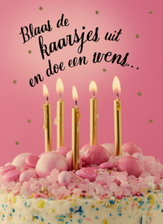 blaas de kaarsjes uit en doe een wens