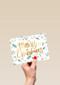 Kerstkaart merry christmas mistletoe