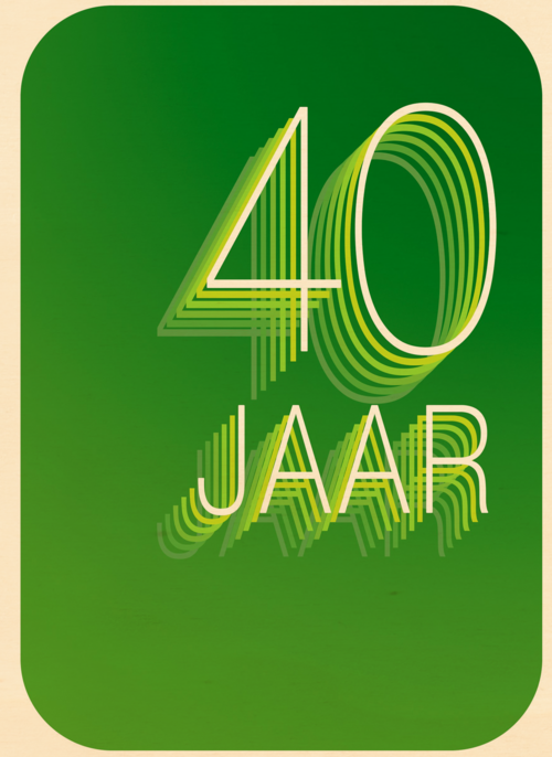 verjaardagskaart 40 jaar groen