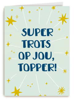 Geslaagdkaart supertrots op jou kanjer