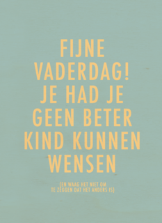 vaderdag kaart grappig je had je geen beter kind kunnen wensen