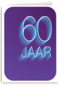 Verjaardagskaart 60 jaar paars