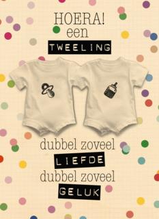 hoera dubbel zoveel liefde en geluk